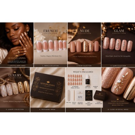 Queenslandia Signature Press-On Nail Collection | Premium Luxury Press-On Nails.