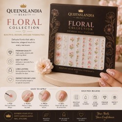Queenslandia Floral Collection | Premium Floral Nail Stickers.
