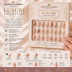 Queenslandia Luxury Collection | Premium 24-Piece Press-On Nails.