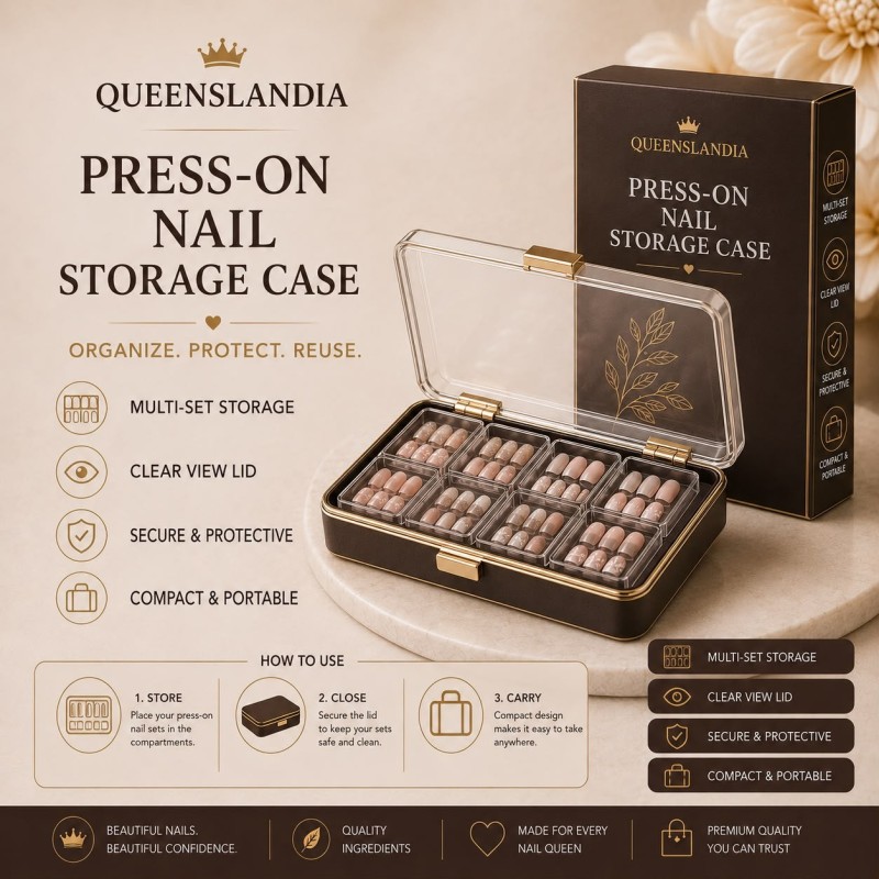 Press-On Nail Storage Case | Queenslandia Beauty