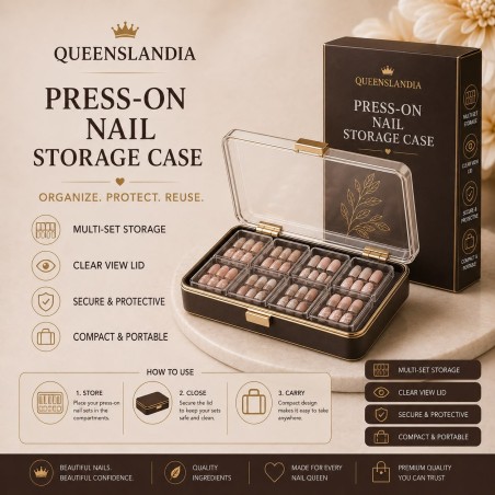 Press-On Nail Storage Case | Queenslandia Beauty