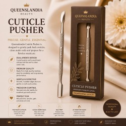 Stainless-Steel Cuticle Pusher | Queenslandia Beauty