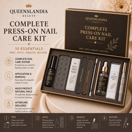 Complete 10-Piece Press-On Nail Care Kit | Queenslandia