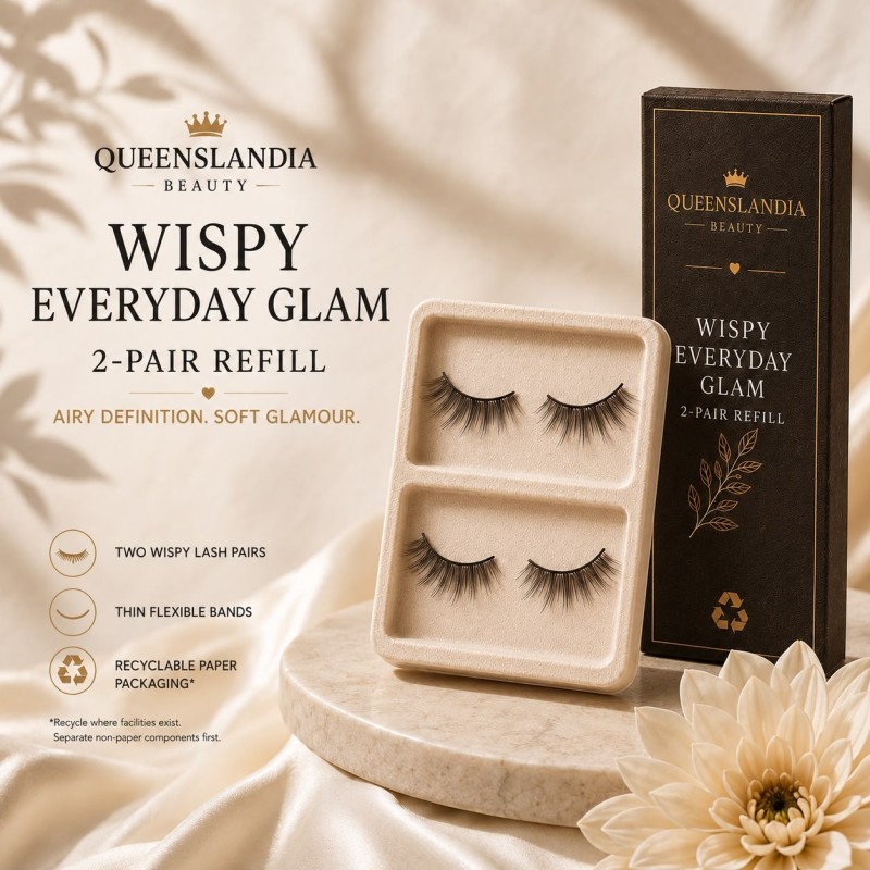 Wispy Everyday Glam Lashes – 2-Pair Refill | Queenslandia