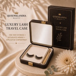 Luxury Lash Travel Case with Mirror | Queenslandia