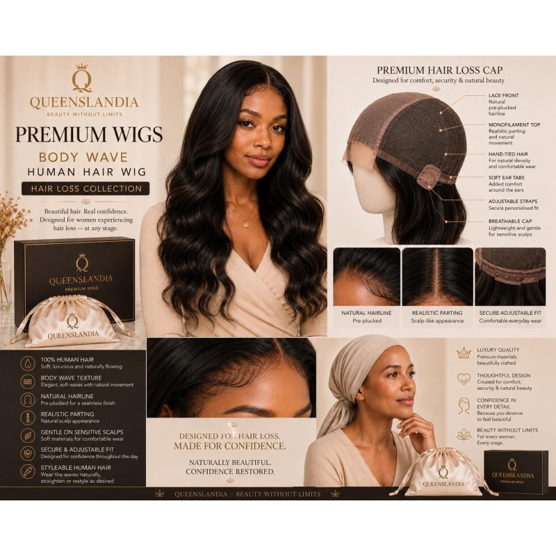 Body Wave Human Hair Wig | Hair Loss Solutions | Queenslandia