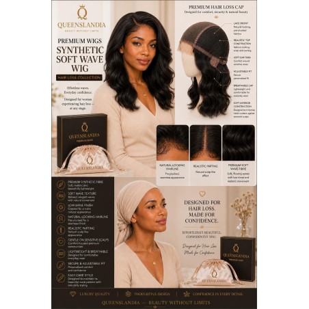 Premium Synthetic Soft Wave Wig for Hair Loss | Queenslandia