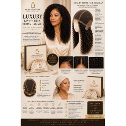 Luxury Kinky Curly Human Hair Wig | Queenslandia