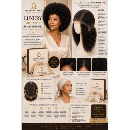 Luxury Soft Afro Human Hair Wig | Queenslandia