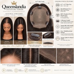 Natural Straight Human Hair Crown Topper | Queenslandia