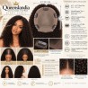 Kinky Curly Human Hair Crown Topper | Queenslandia