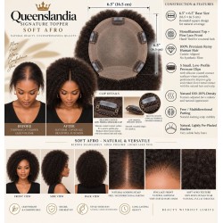 Soft Afro Human Hair Crown Topper | Queenslandia