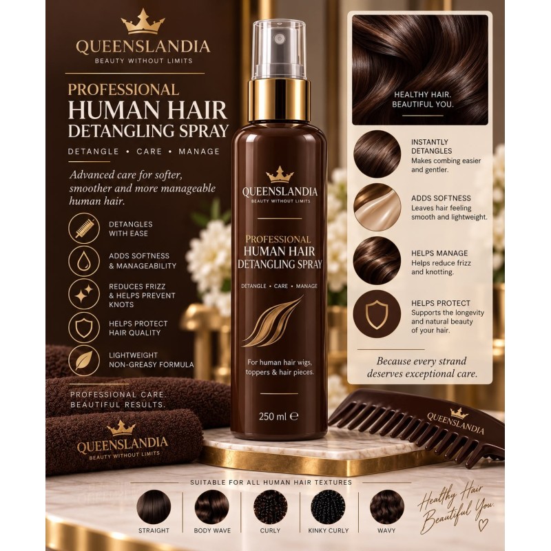 Human Hair Detangling Spray 150ml | Queenslandia