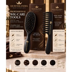 Gentle Wig Brush & Wide-Tooth Wig Comb | Queenslandia