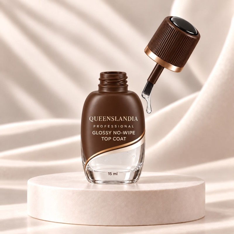Glossy No-Wipe Top Coat 15 ml | Queenslandia