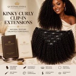 Queenslandia Kinky Curly Clip-In Extensions | Premium Vietnamese Human Hair