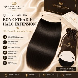 Queenslandia Bone Straight Halo Extension | Premium Vietnamese Human Hair