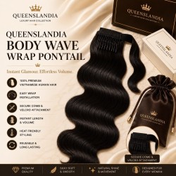 Queenslandia Body Wave Wrap Ponytail | Premium Vietnamese Human Hair Ponytail Extension