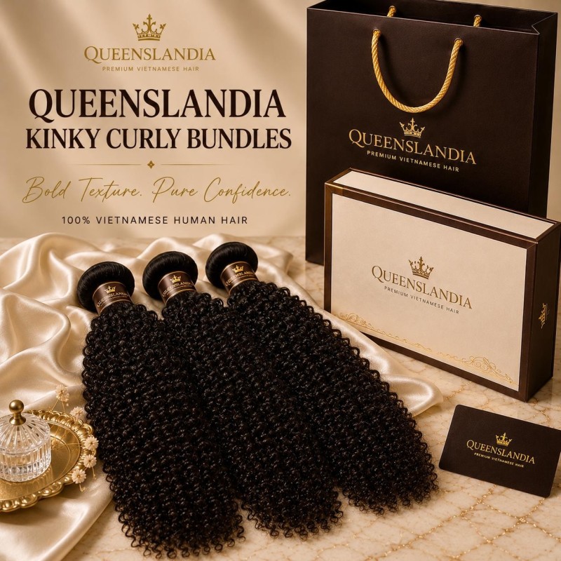 Queenslandia Kinky Curly Bundles | Luxury Vietnamese Human Hair Extensions