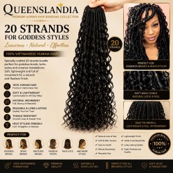 20 Strands Goddess Locs | Premium Boho Faux Locs Extensions | Queenslandia
