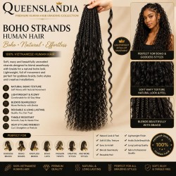 Boho Strands for Braids & Locs | Premium Bohemian Hair Extensions | Queenslandia