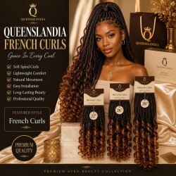 Queenslandia Synthetic French Curls | Premium Curly Braiding Hair.