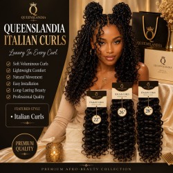 Queenslandia Synthetic Italian Curls Braids | Premium Curly Braiding Hair.
