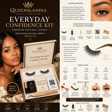 Queenslandia EverydayConfidence Kit| Premium Natural Lash Kit